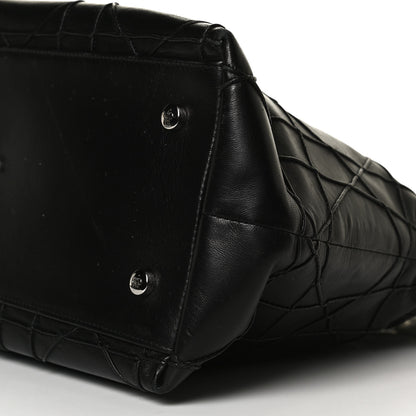 Christian Dior Lambskin Cannage Medium Granville Tote Black 8 of 14