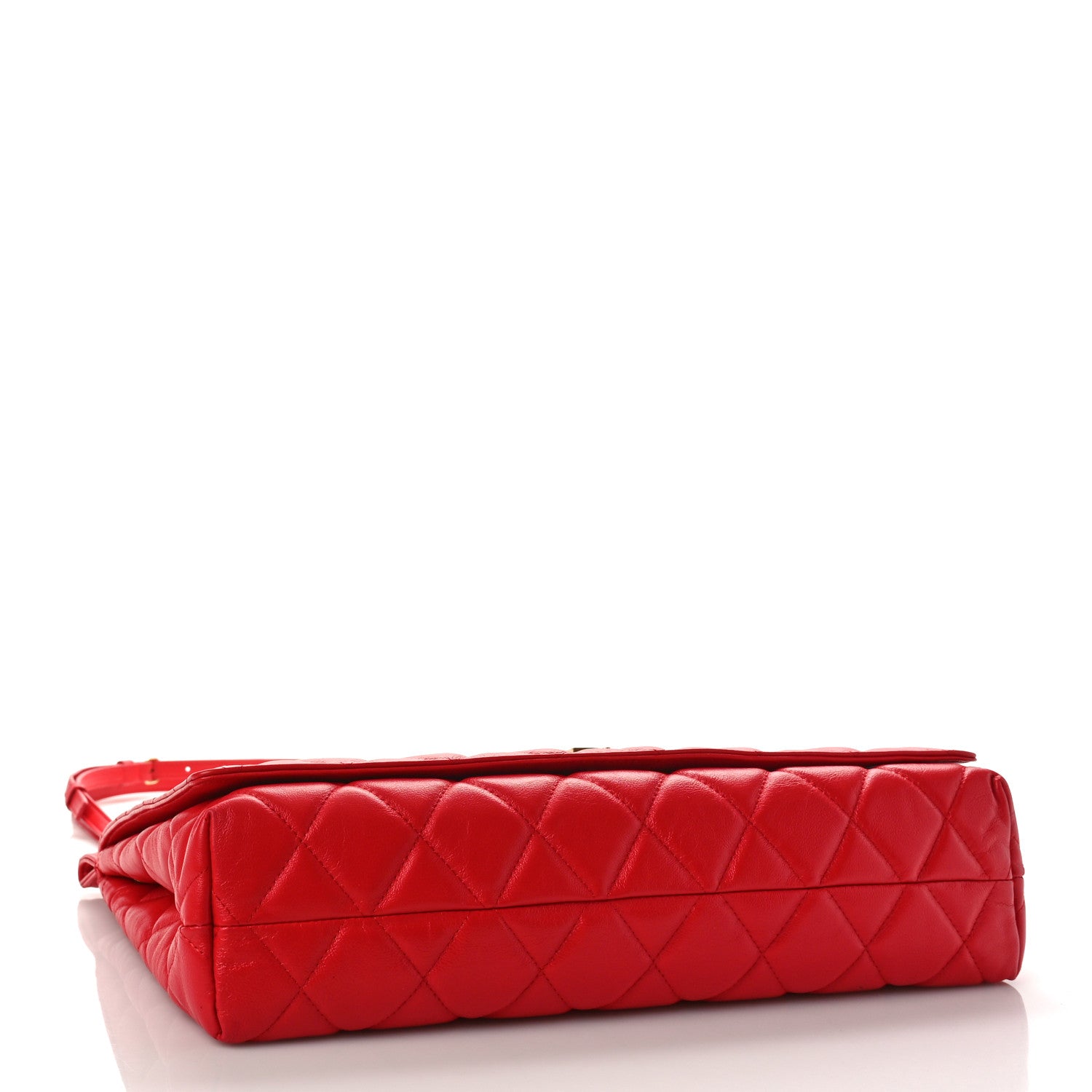 Balenciaga Nappa Calfskin Quilted Large Touch B Shoulder Bag Bright Red 4 of 8