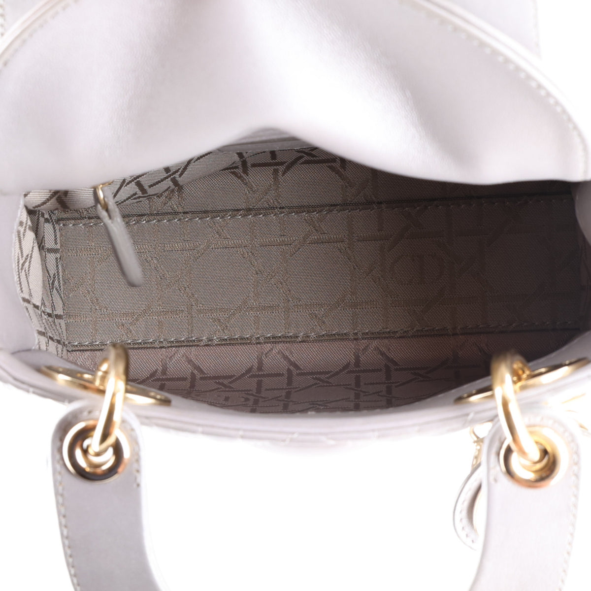 Lambskin Cannage Mini Lady Dior Grey