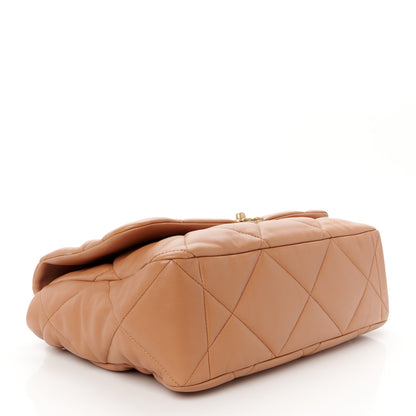 Chanel Lambskin Quilted Maxi Chanel 19 Flap Brown 4 of 10
