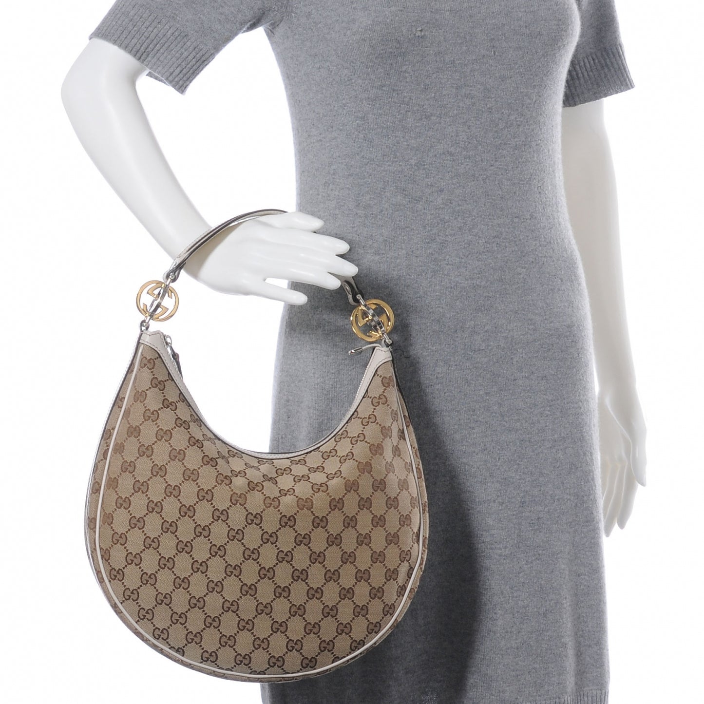 Monogram GG Twins Medium Hobo Ivory