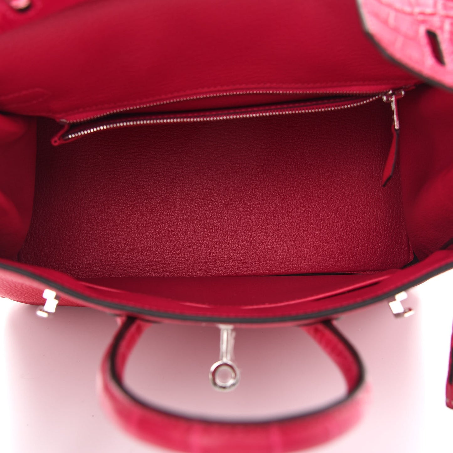 Togo Matte Alligator Birkin Touch 25 Framboise
