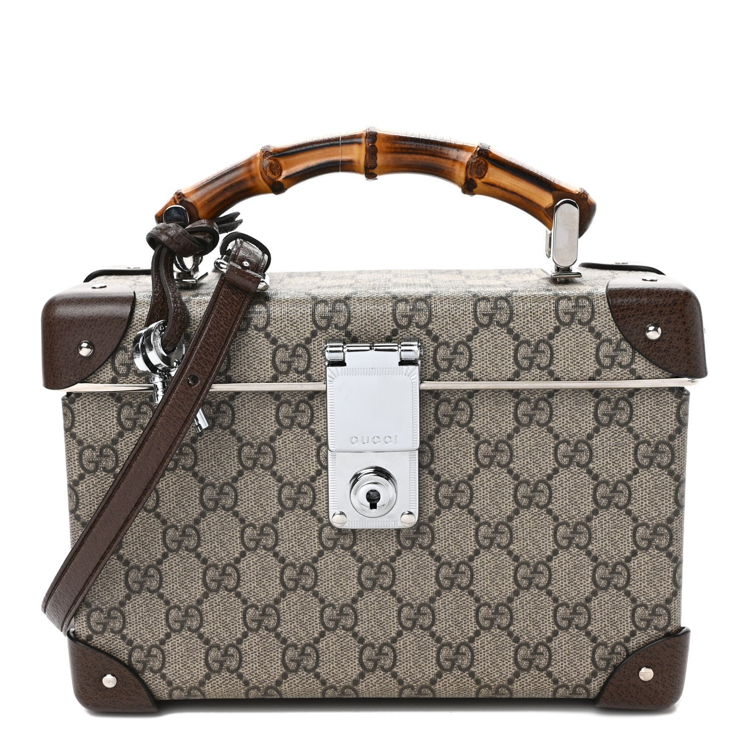 Gucci GG Supreme Monogram Globe-Trotter Beauty Case Brown 1 of 11