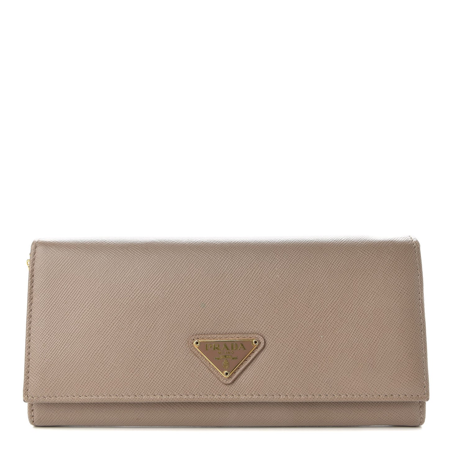 Saffiano Triangle Continental Flap Wallet Cammeo