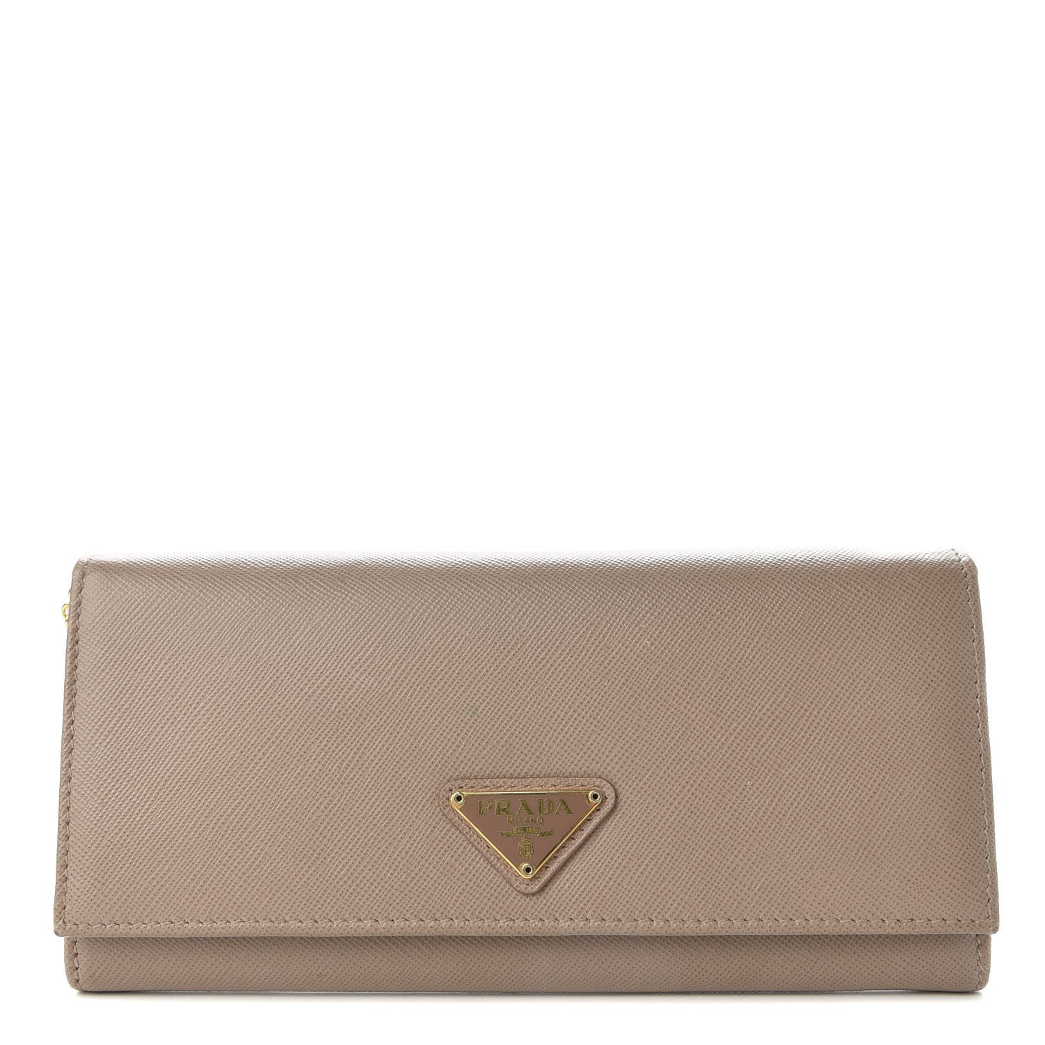 Prada Saffiano Triangle Continental Flap Wallet Cammeo 3 of 8