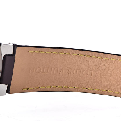 Louis Vuitton Stainless Steel Vernis Diamond 39mm Tambour Quartz Watch Amarante 8 of 9