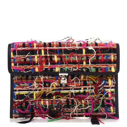 Alexander McQueen Tweed Skull Envelope Clutch 1 of 8