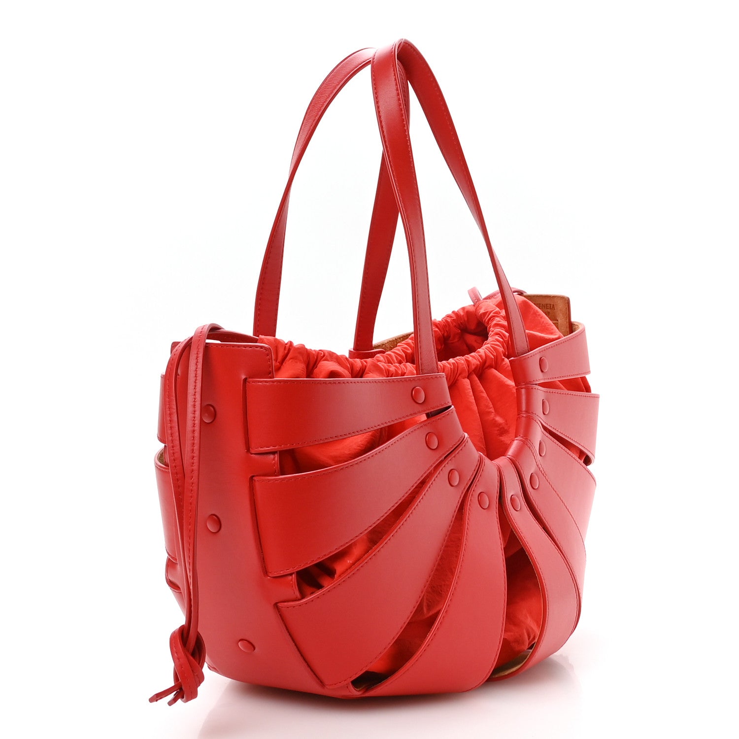 Bottega Veneta French Calfskin Shell Bag Chili Tomato 2 of 8