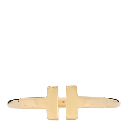 Tiffany 18K Yellow Gold T Wire Ring 50 5.5 1 of 4