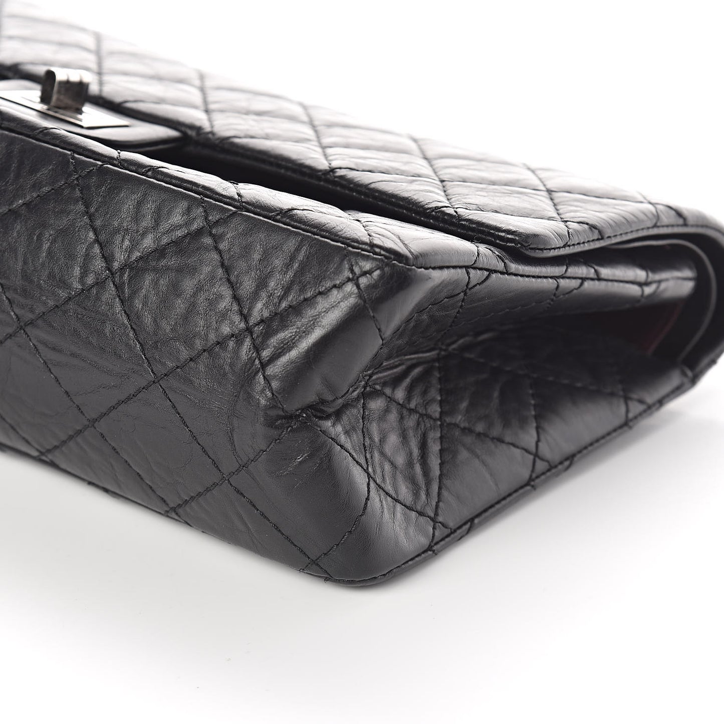 Aged Calfskin Quilted 2.55 Reissue 226 Flap Black