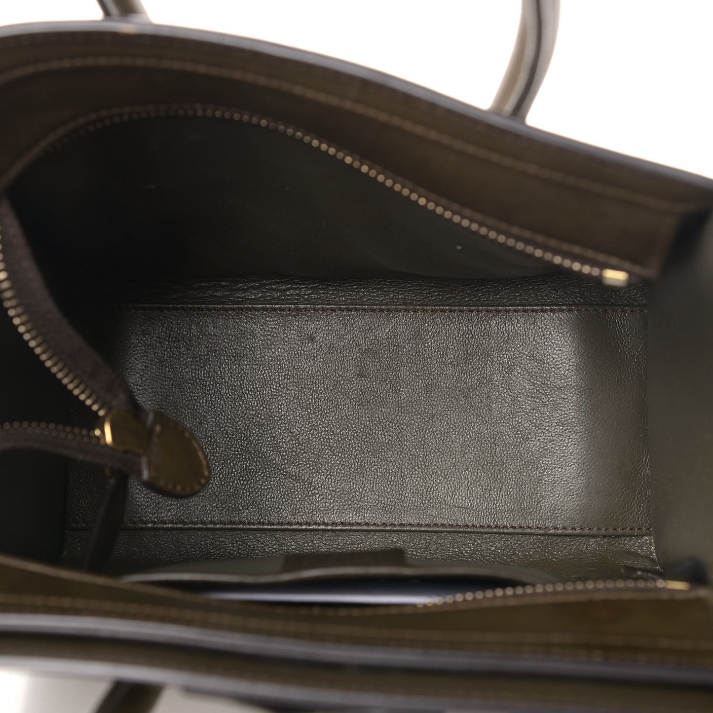 Smooth Calfskin Nano Tri-Color Luggage Khaki