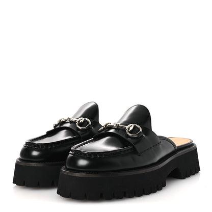 Gucci Cordovan Lux Womens Sylke Horsebit Platform Mules 37 Black 4 of 12