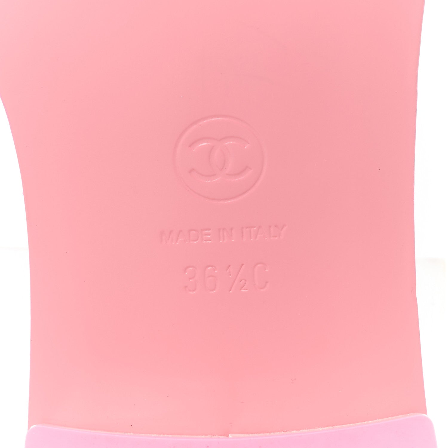 Chanel Cotton Logo Mule Sandals 36.5 Pink White 8 of 8
