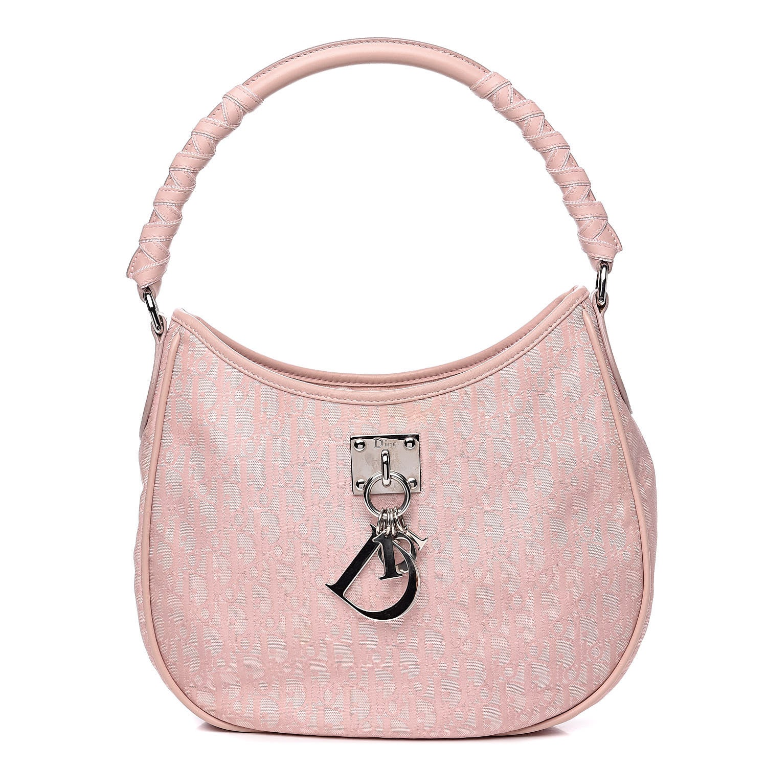 Christian Dior Nylon Monogram Lovely Hobo Rose Clair 1 of 13