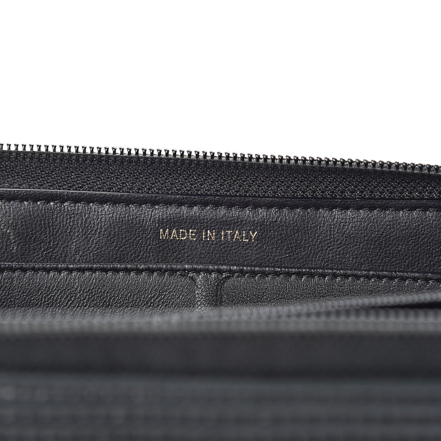 Lambskin Quilted Boy Zip Around Wallet Black