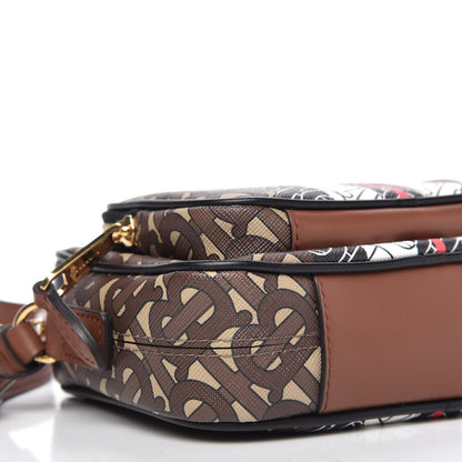 Burberry E-Canvas Monogram Stripe Camera Bag Bridle Brown 6 of 9
