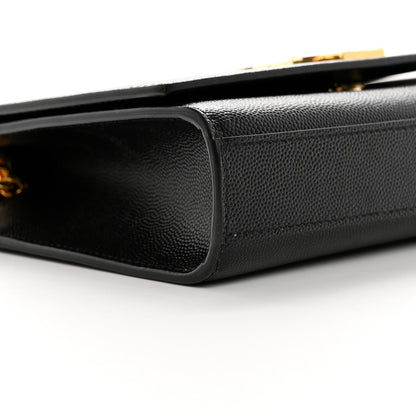 Saint Laurent Grain De Poudre Small Monogram Kate Satchel Black 9 of 15