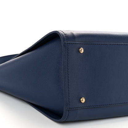 Chanel Caviar Small Studded Deauville Tote Navy 8 of 9