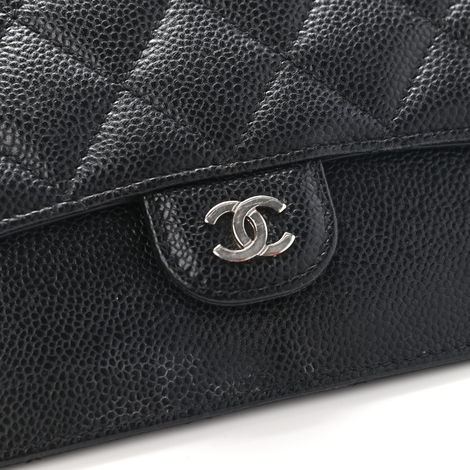 Chanel Caviar Quilted Classic Pouch With Handle Black 13 of 17