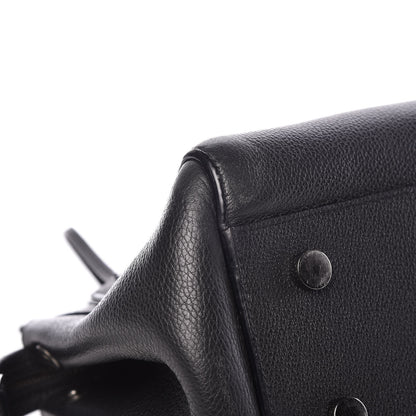 Saint Laurent Grained Calfskin Small Cabas Rive Gauche Black 14 of 17