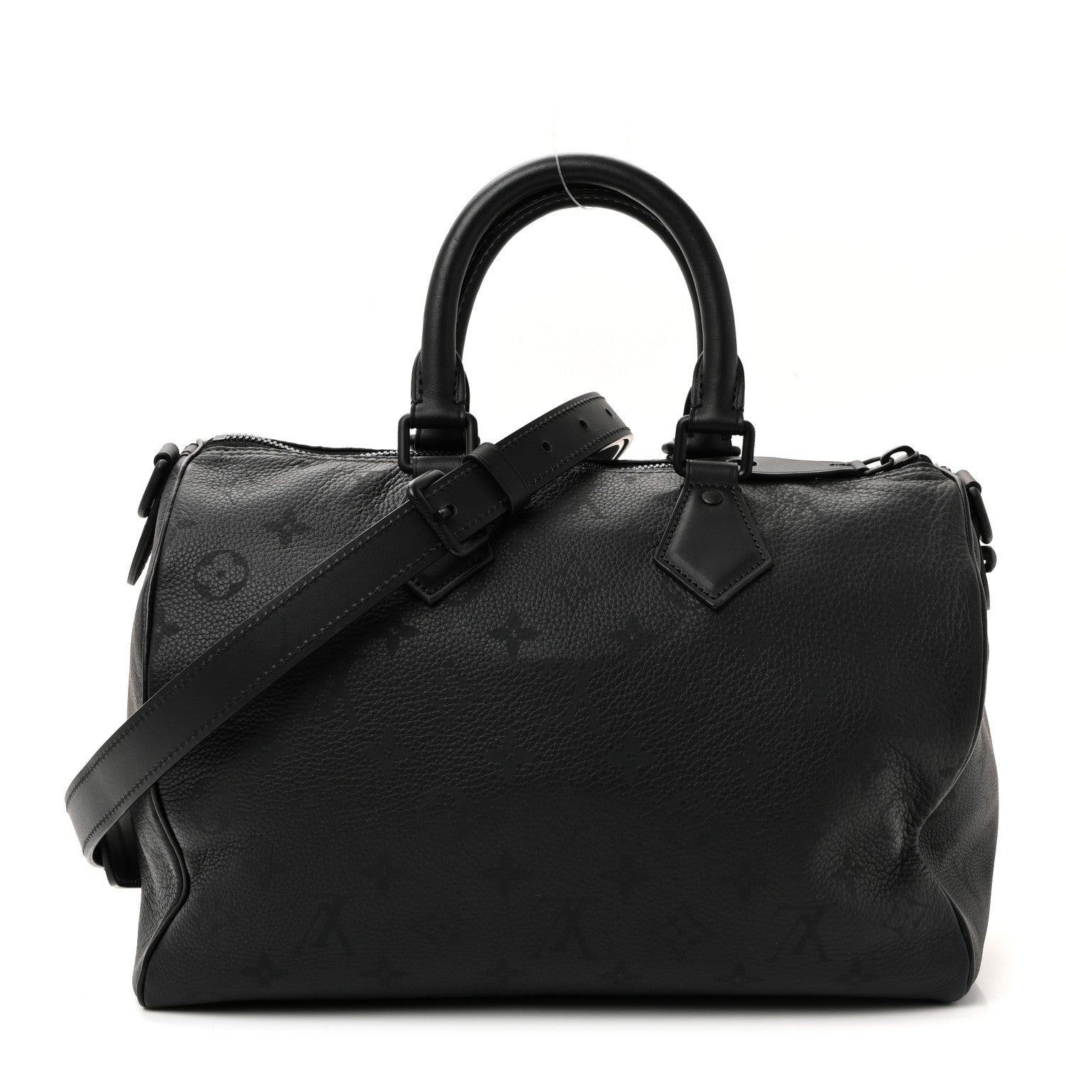 Louis Vuitton Calfskin Monogram Speedy P9 Bandouliere 30 Ultra Black 1 of 9