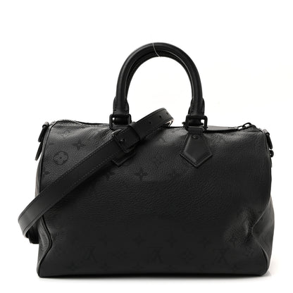 Louis Vuitton Calfskin Monogram Speedy P9 Bandouliere 30 Ultra Black 1 of 9