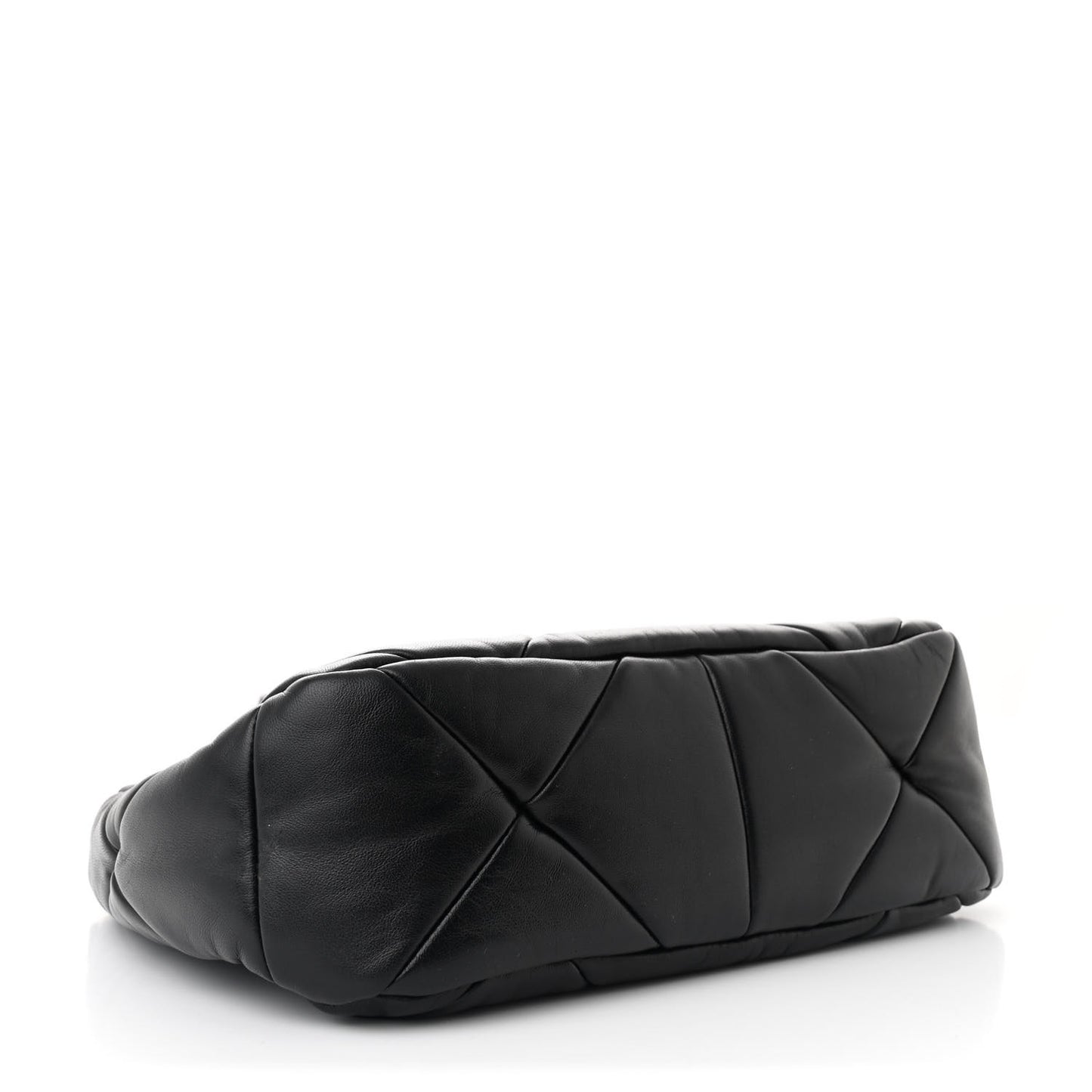 Nappa Triangle Quilted Patchwork System Bag Black