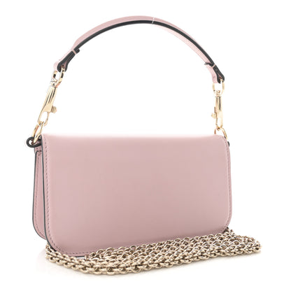Valentino Garavani Calfskin Crystal Vlogo Small Loco Shoulder Bag Rose Cannelle 3 of 14