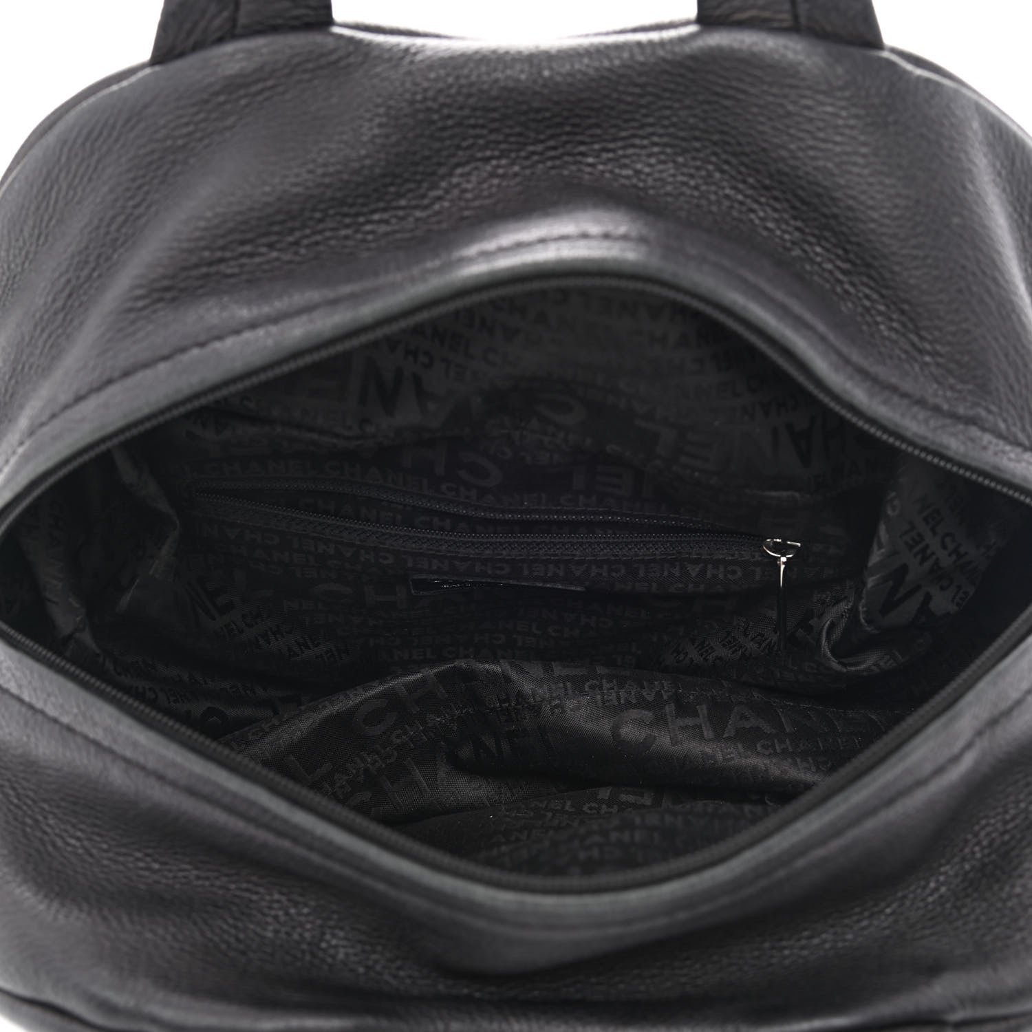 Chanel Deerskin Stitched Bowler Black 4 of 10