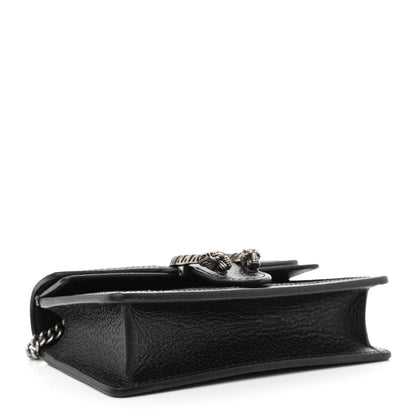 Gucci Jacquard Black Denim GG Monogram Super Mini Dionysus Shoulder Bag Black Ivory 4 of 10