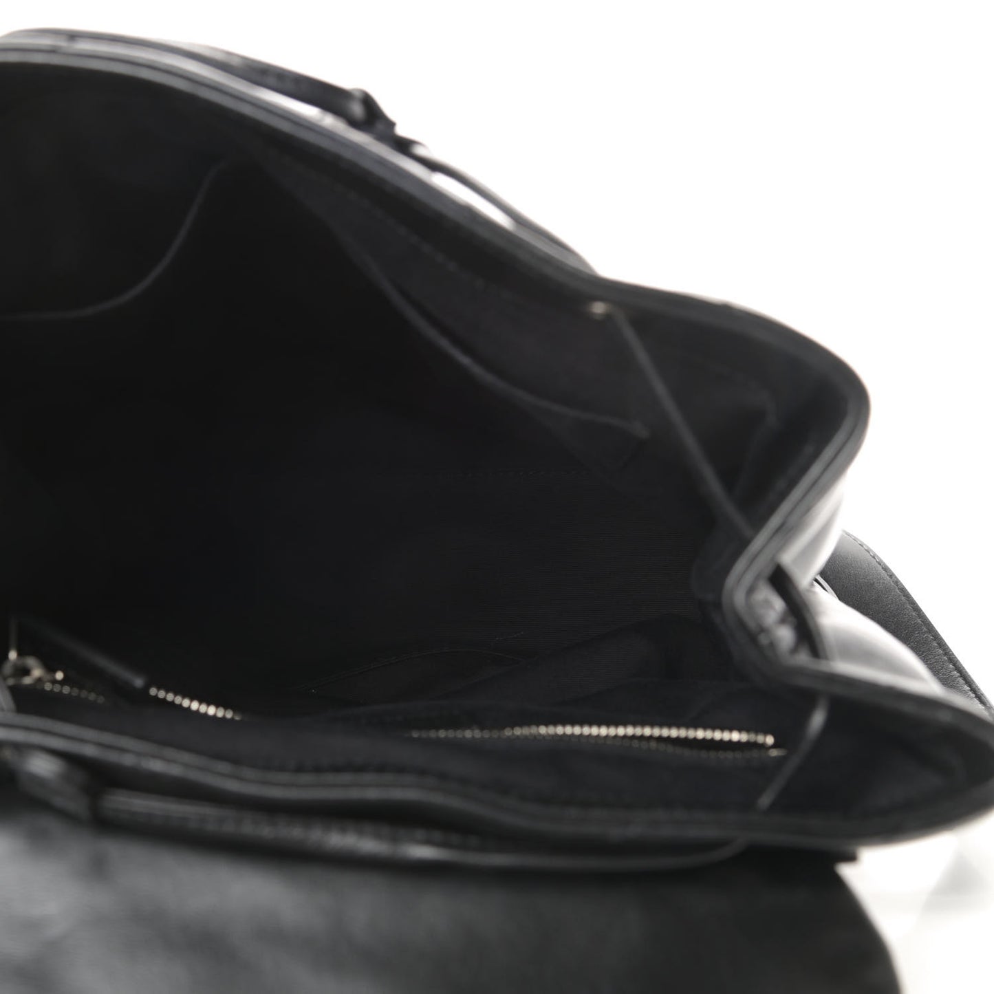 Calfskin Y Quilted Monogram Medium Loulou Backpack Black