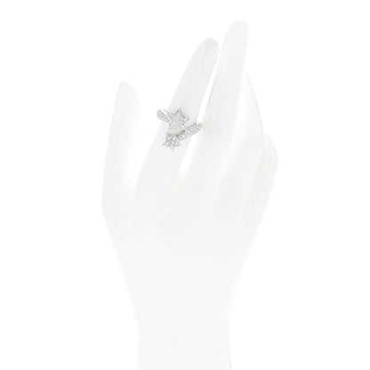 Chanel 18K White Gold Diamond Comete Geode Ring 51 5.75 2 of 4