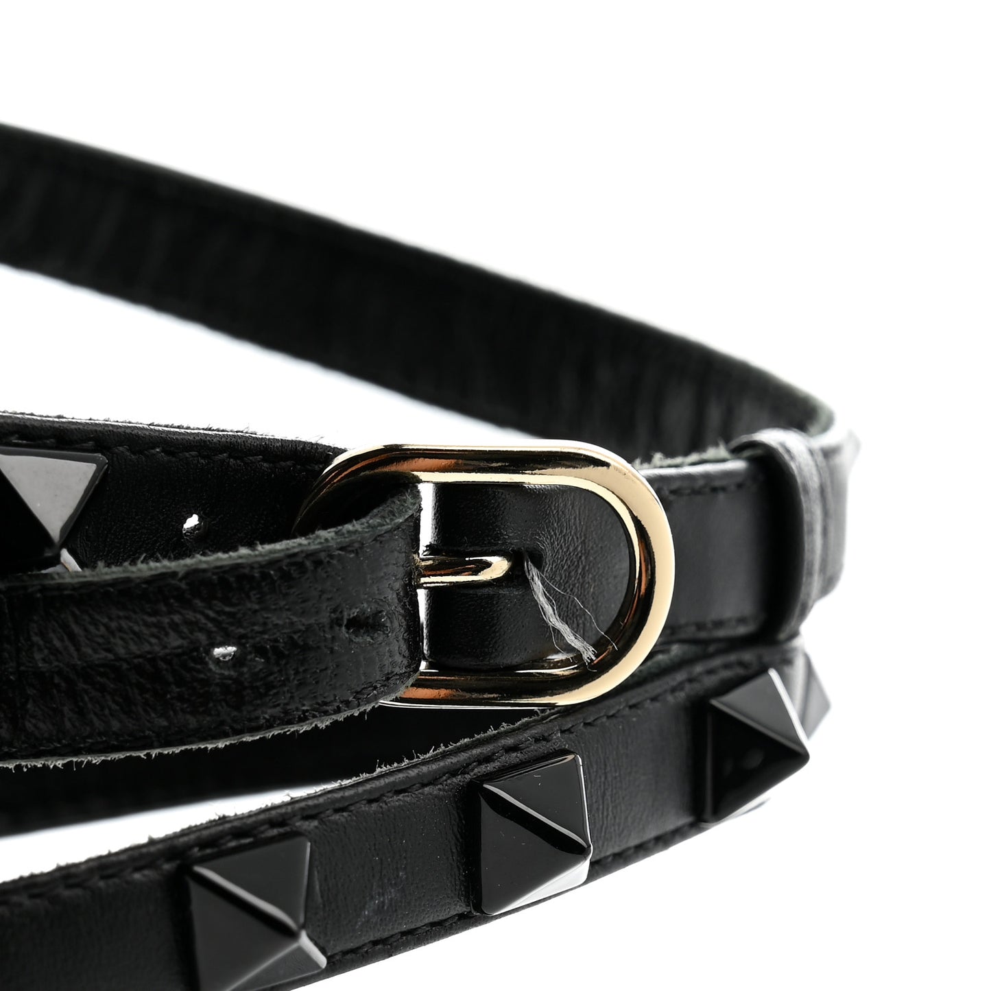 Calfskin Nappa Monochrome Rockstud Ankle Strap 100mm Pumps 40 Black