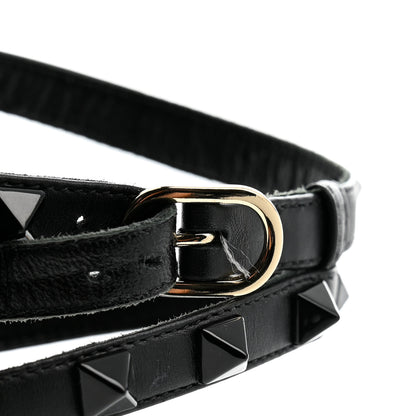 Valentino Garavani Calfskin Nappa Monochrome Rockstud Ankle Strap 100mm Pumps 40 Black 12 of 13