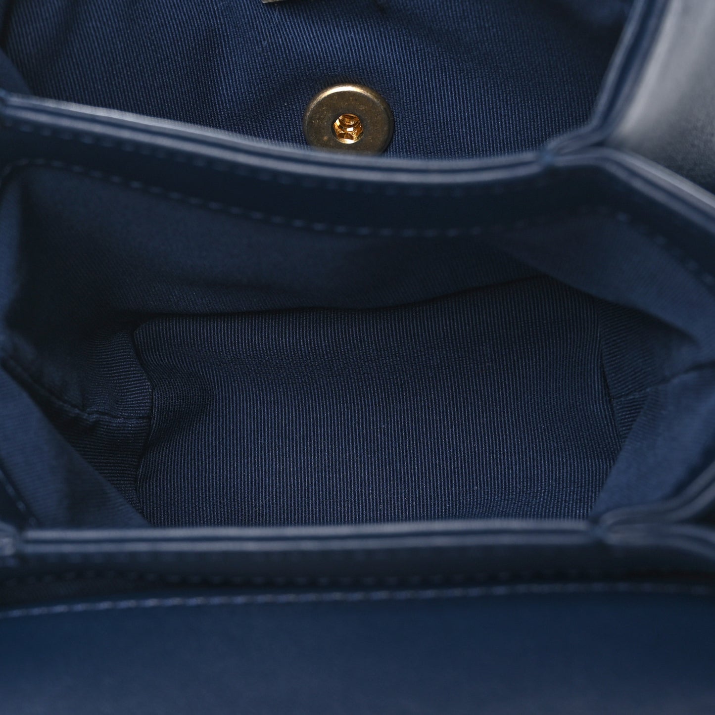 Calfskin Quilted Pearl Jewel Chain Flap Navy