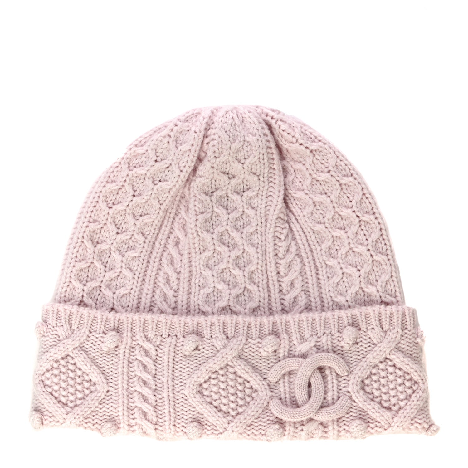 Chanel Cashmere CC Beanie Hat Light Pink 1 of 8