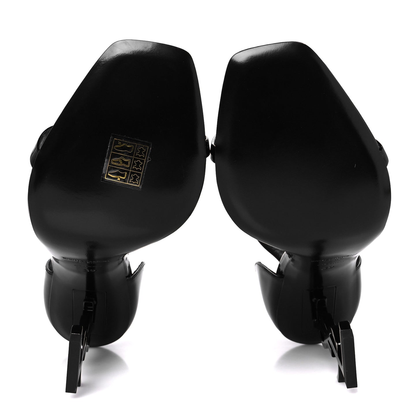 Patent Calfskin Opyum 110 Sandals 39 Black