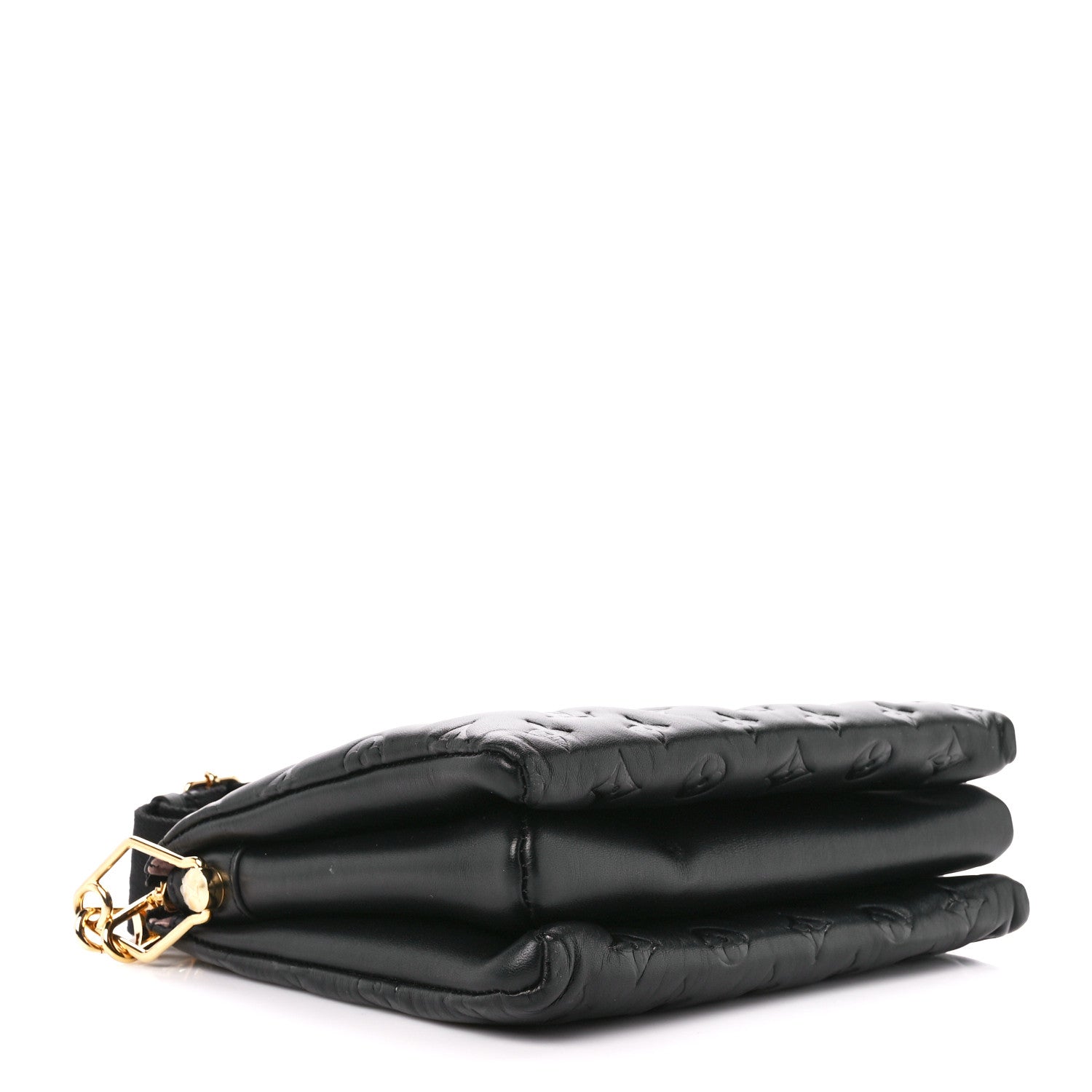 Louis Vuitton Lambskin Embossed Monogram Coussin PM Black 4 of 11
