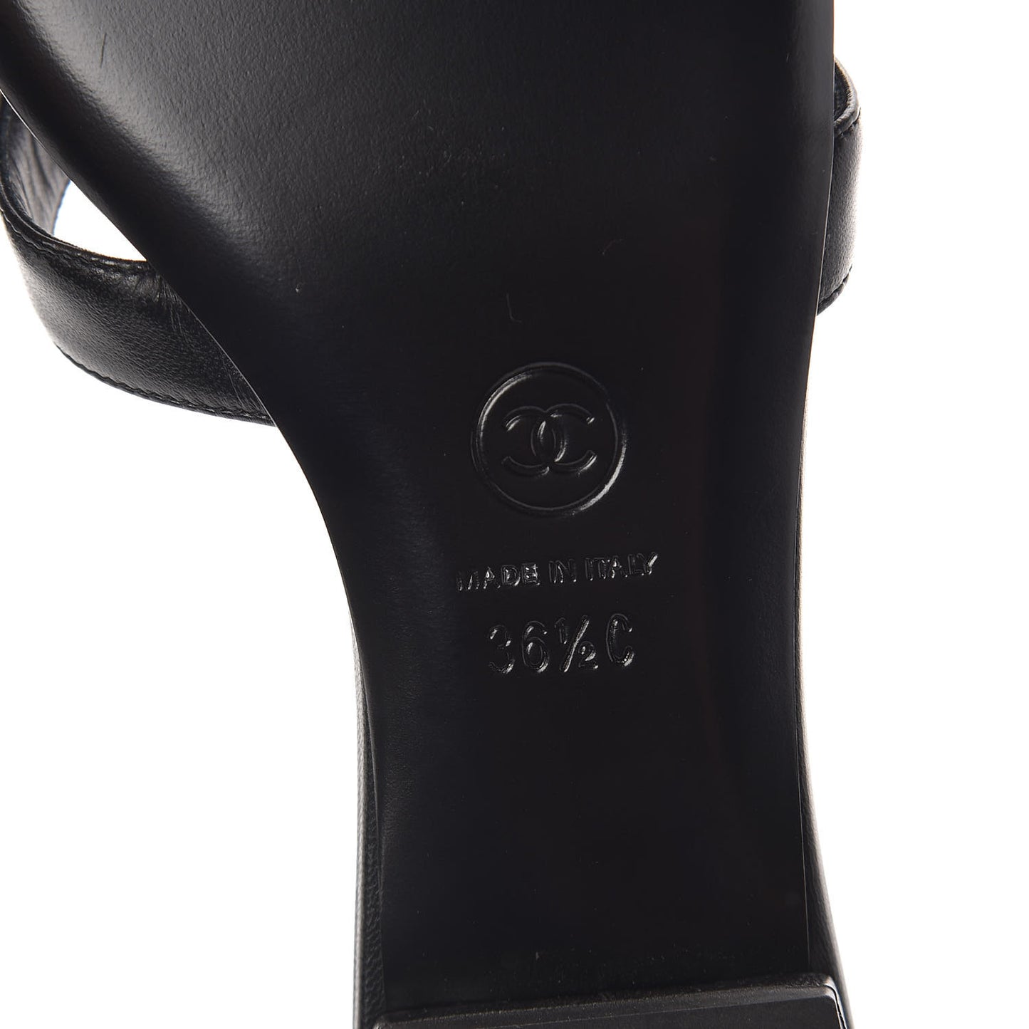 Lambskin Camellia Sandal Mules 36.5 Black