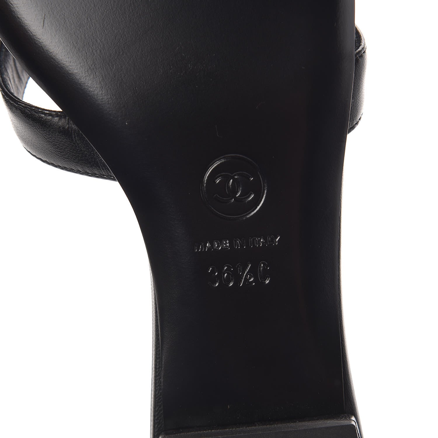 Chanel Lambskin Camellia Sandal Mules 36.5 Black 6 of 8