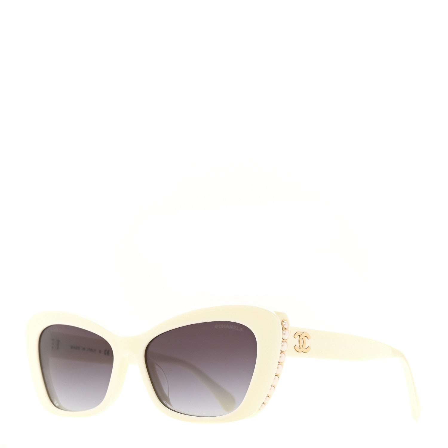 Chanel Acetate Pearl Cat Eye CC Sunglasses 5481-H-A White 1 of 7