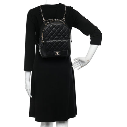 Chanel Caviar Quilted Medium Zip Around Backpack Black 2 of 10