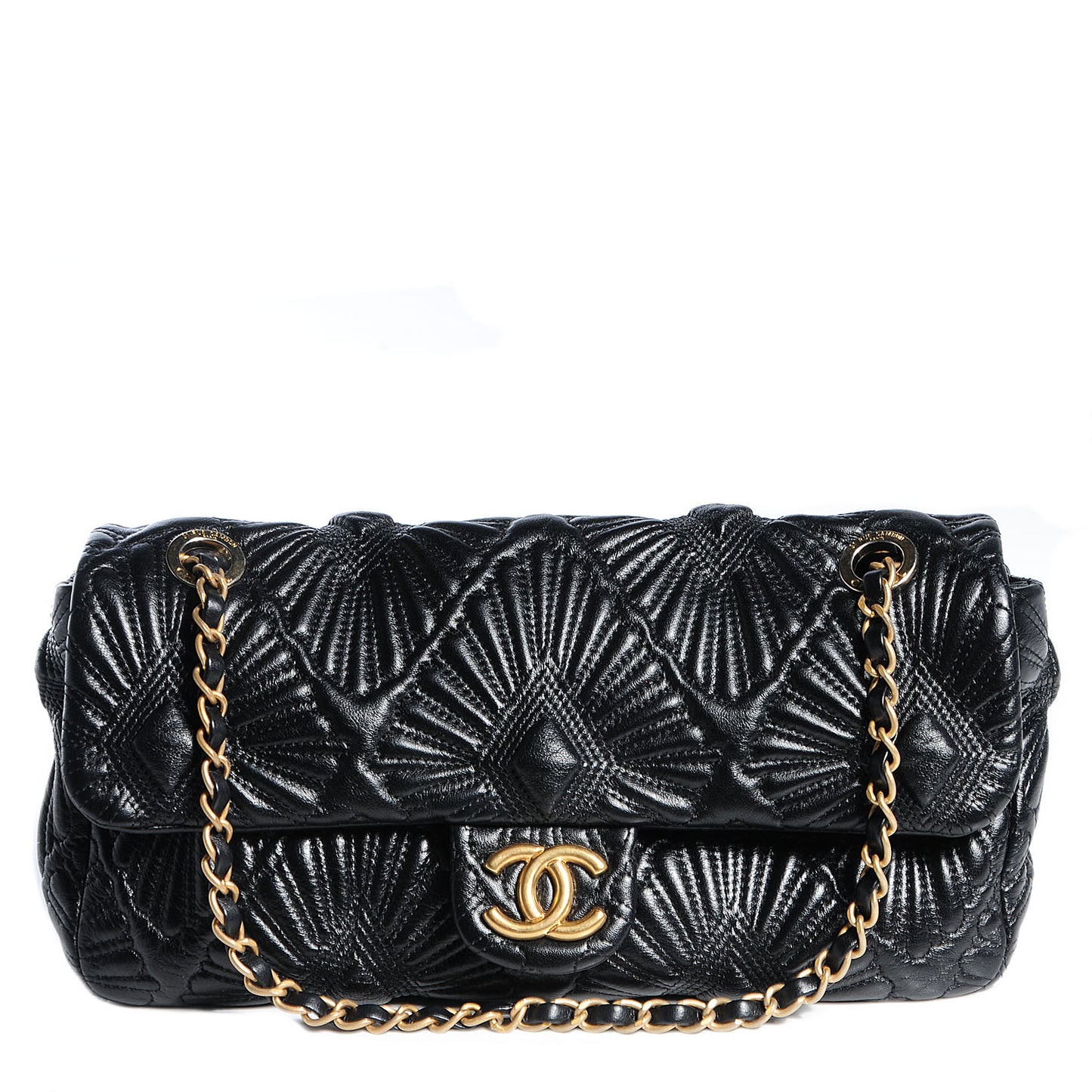 Lambskin Quilted Ca D'Oro Flap Black