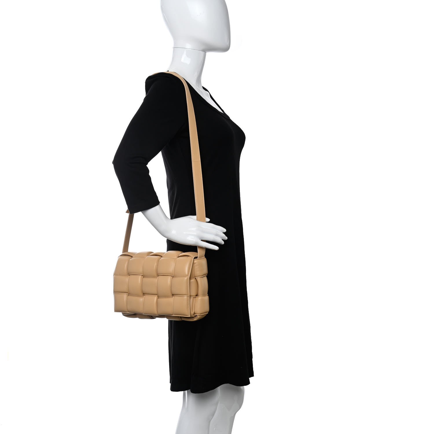 Bottega Veneta Nappa Maxi Intreccio Padded Cassette Crossbody Bag Almond 2 of 10