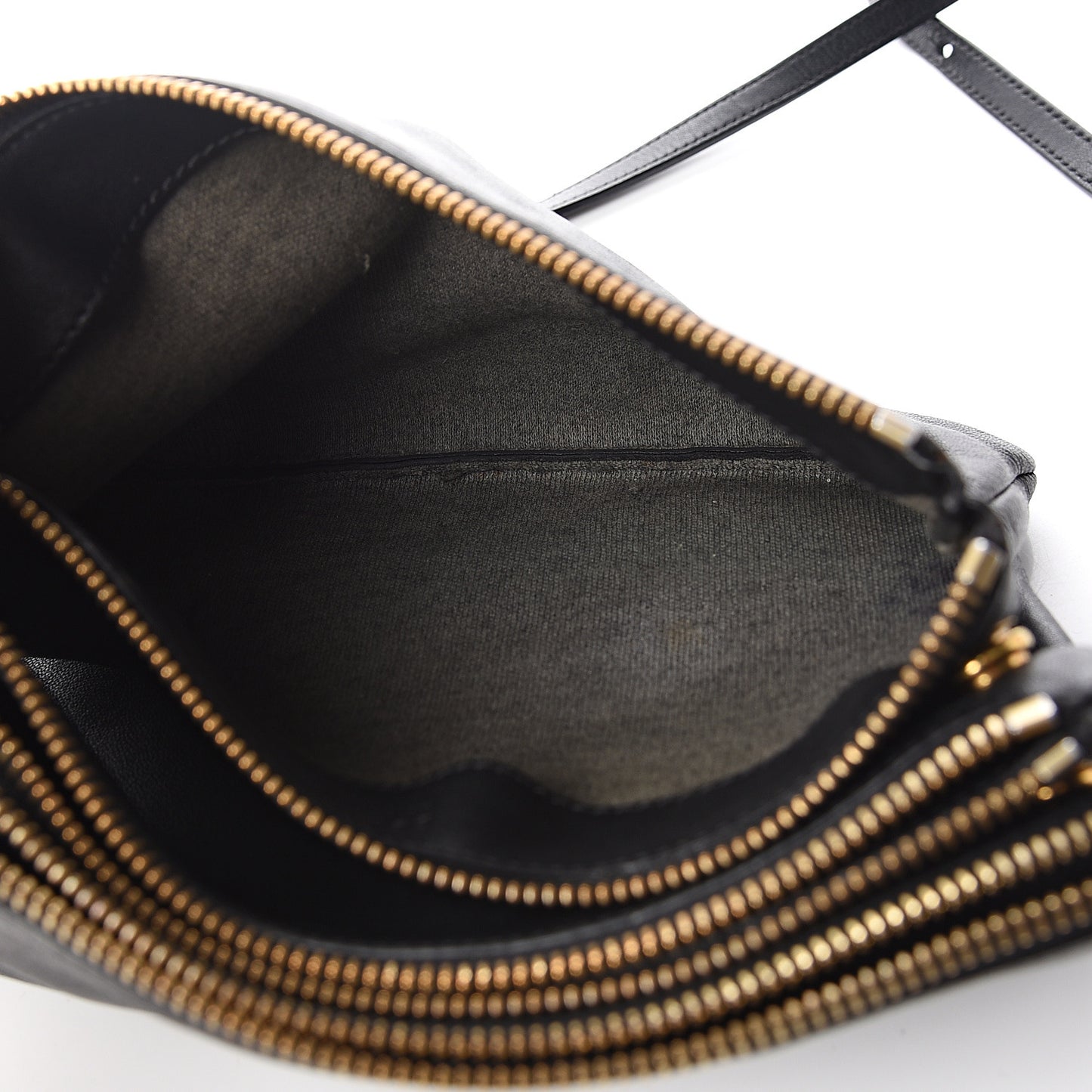 Lambskin Small Trio Crossbody Bag Black