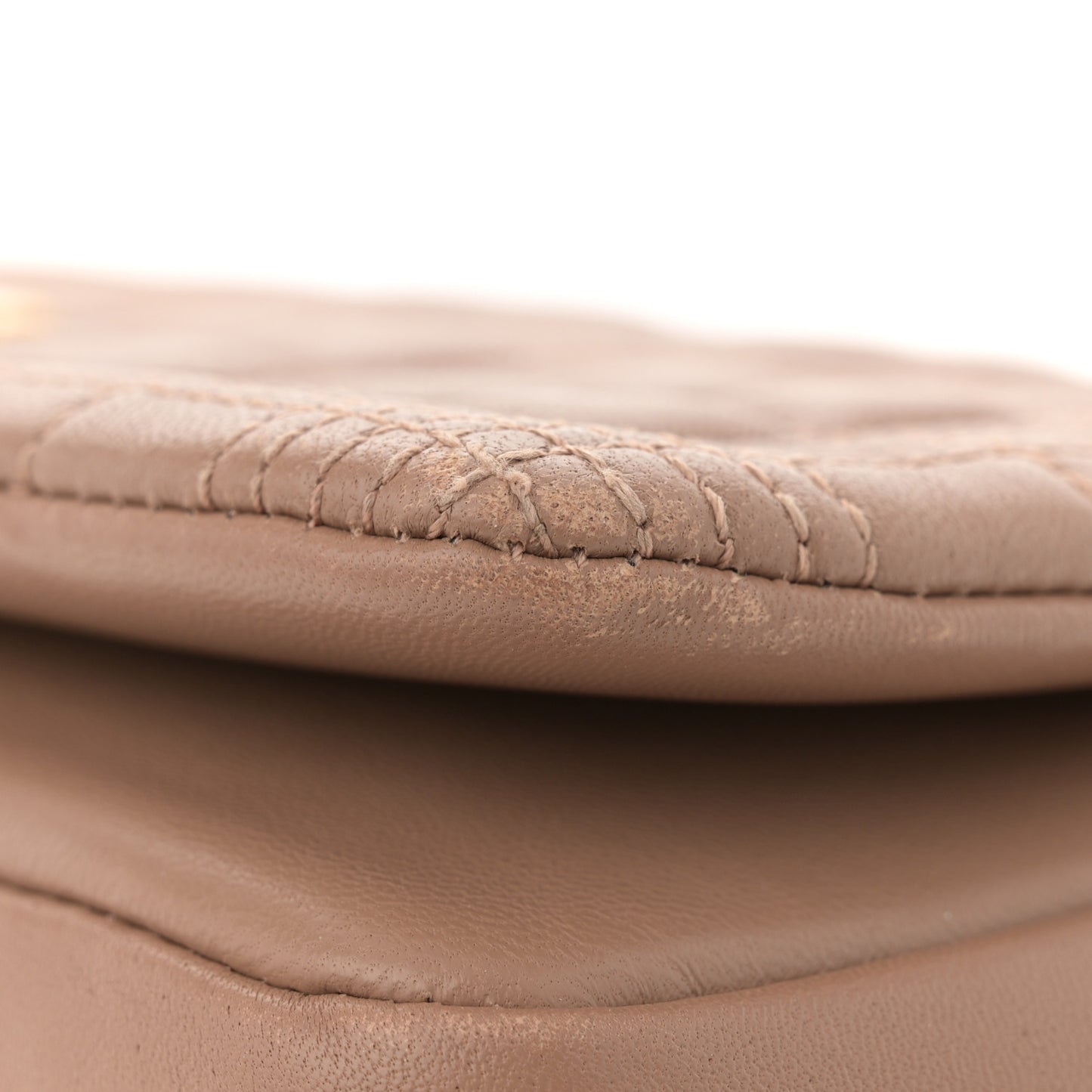 Lambskin Quilted Medium Lola Bag Camel
