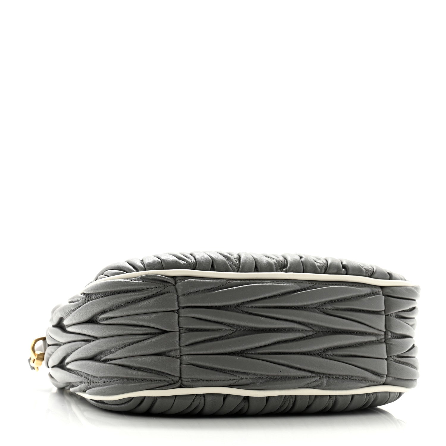 Miu Miu Nappa Matelasse Small Wander Hobo Marble Gray White 4 of 9