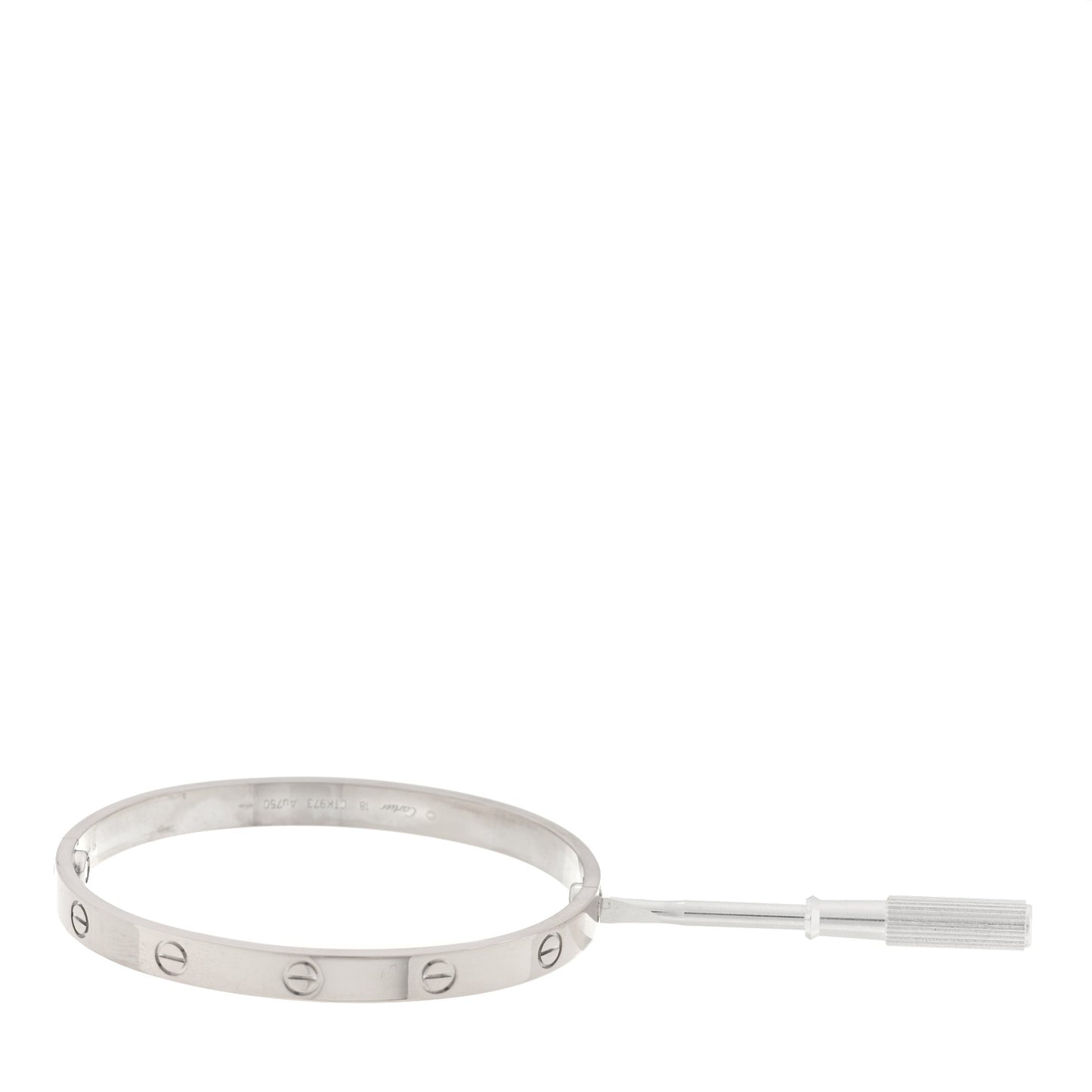 18K White Gold LOVE Bracelet 18