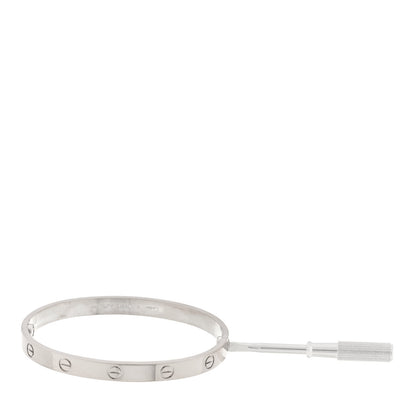 Cartier 18K White Gold LOVE Bracelet 18 4 of 5