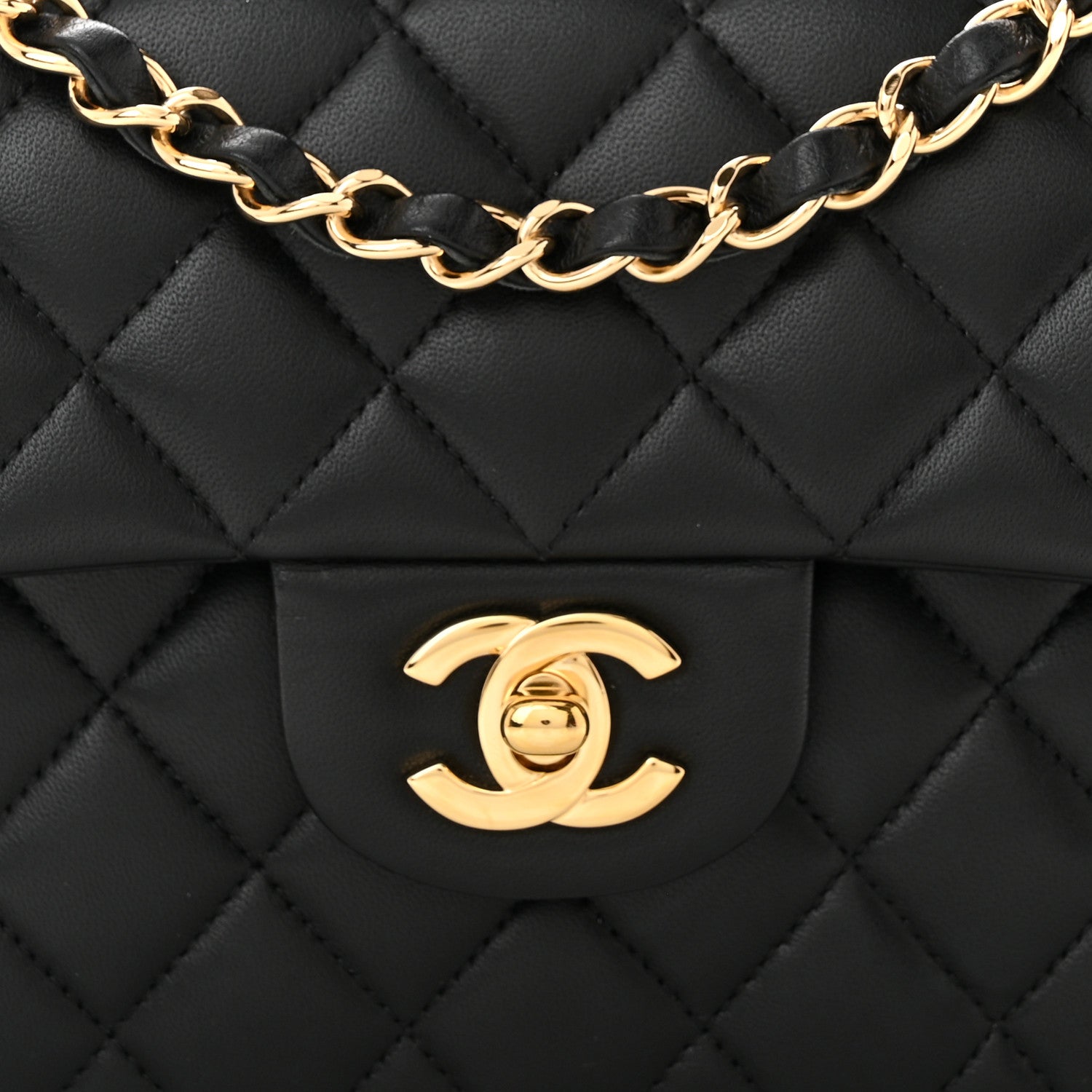 Chanel Lambskin Quilted Small Double Flap Black 8 of 11